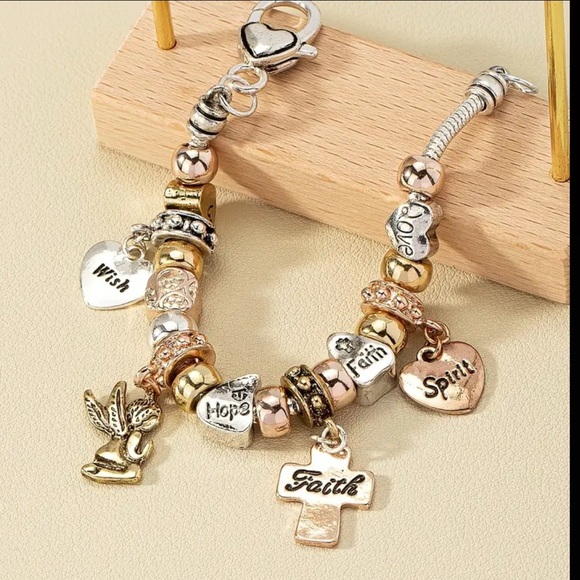 Jewelry - Faith Love Hope Spirit Wish Charm Bracelet